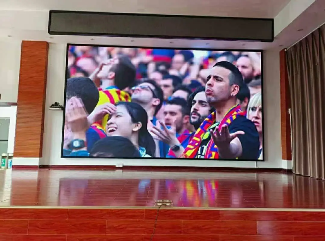 Indoor LED wall on an auditorium stage