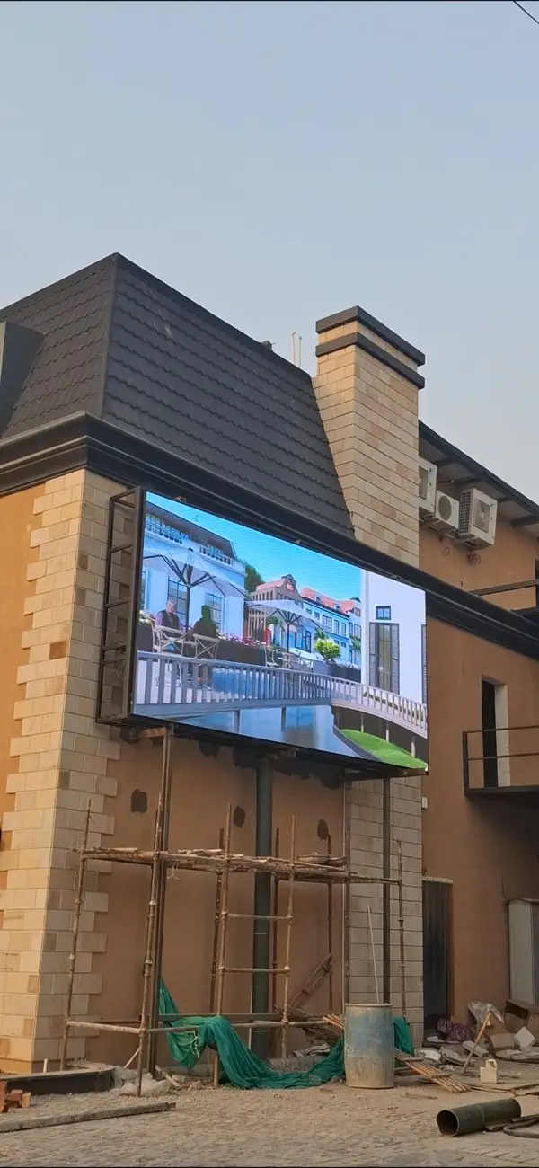 LED screen on a building façade